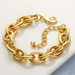 New 14K Gold Chunky Link Bracelet